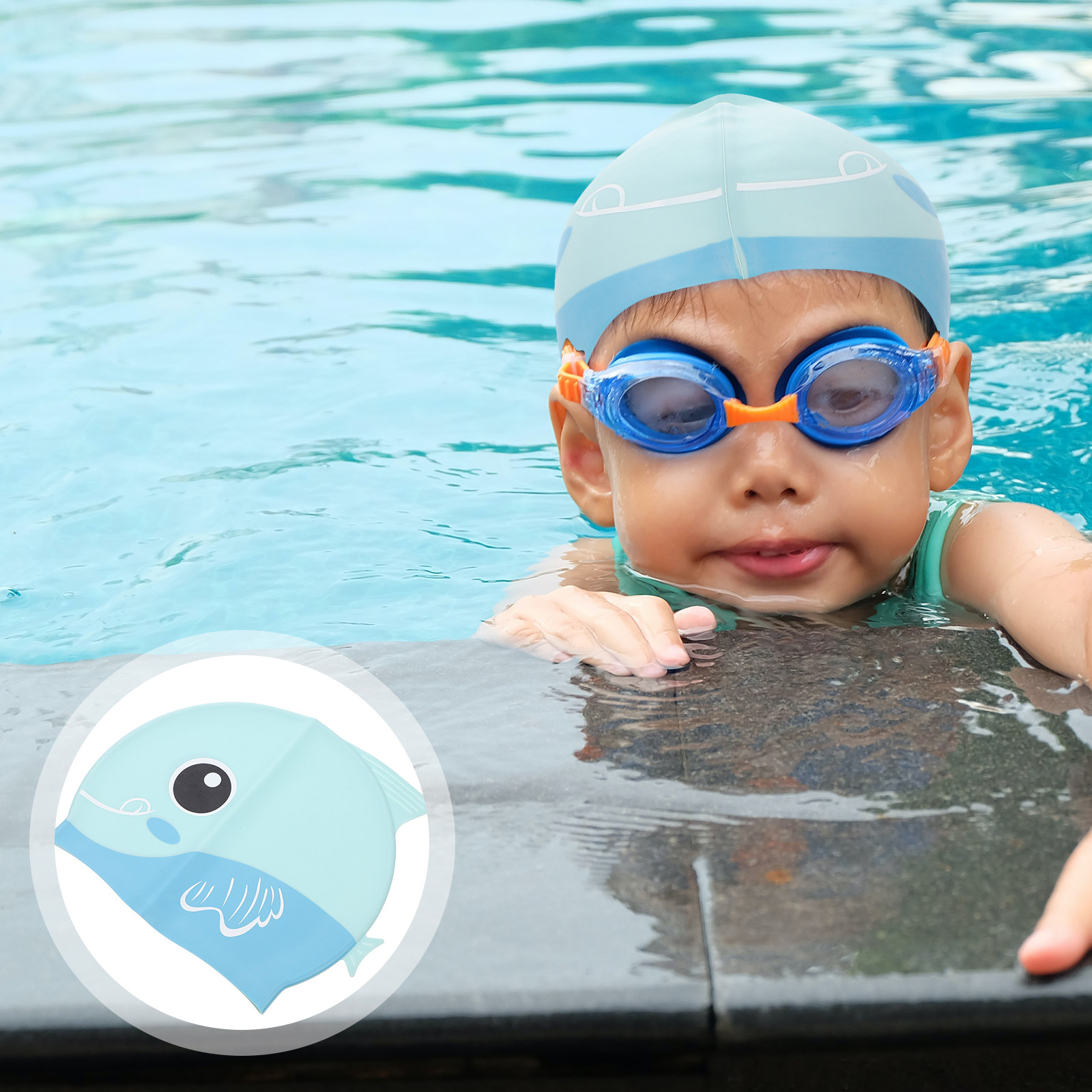 Swim Hat Silicone - Geniş Kenarlı, Su Geçirmez, Hafif ve