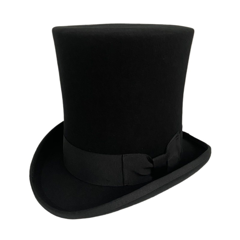 Fedora Hat Wool - Siyah Yün Keçe Silindir Şapka erkek