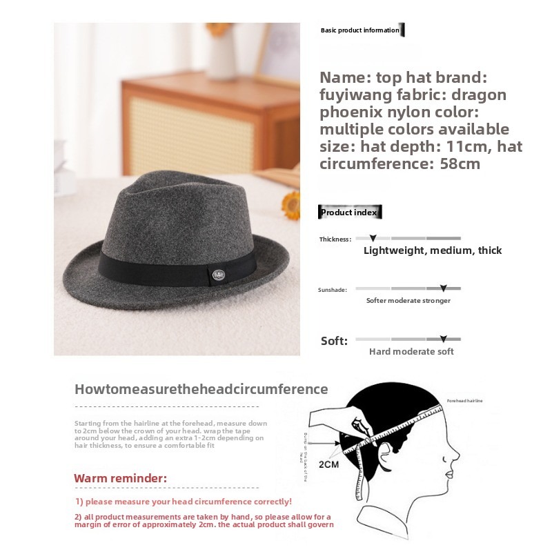 2026 Ejderha ve Anka Keçe Fötr - Fedora Hat Wool incelemesi ve fiyatı